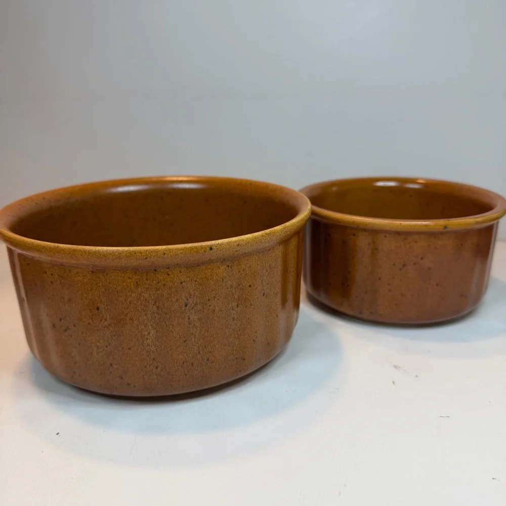 2 Villeroy & Boch Vilbofour Auberge Pumpkin Orange  BAKING DISH 6.5” and 5” Set
